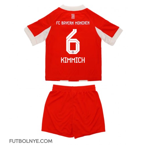 Camiseta Bayern Munich Joshua Kimmich #6 Primera Equipación para niños 2025-26 manga corta (+ pantalones cortos)